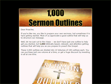 Tablet Screenshot of 1000sermonoutlines.com